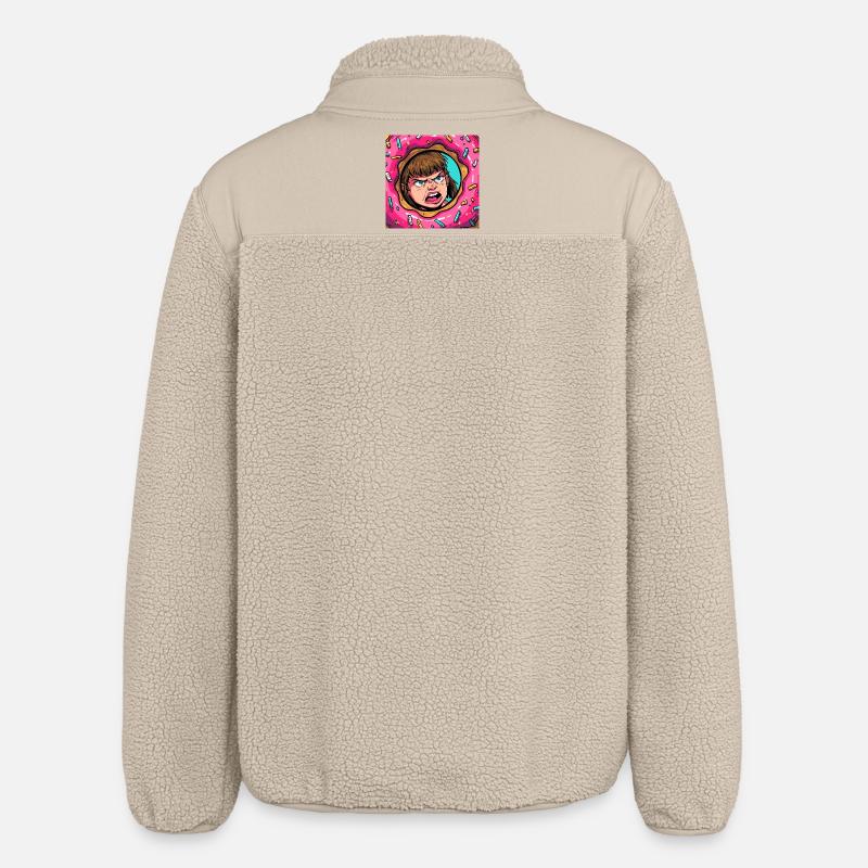 Wütendes Kind im Donut - Relaxed Fit Unisex Sherpajacke von Stanley/Stella - Beige
