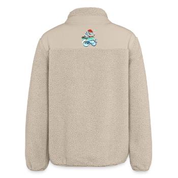 Confortable Makrelle fumant la pipe dans le bateau - Veste sherpa unisexe coupe décontractée Stanley/Stella - beige - Dos
