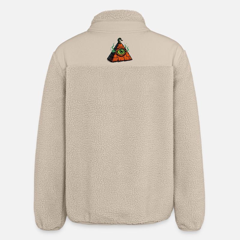 Pyramide d’Halloween – L’œil de la terreur - Veste sherpa unisexe coupe décontractée Stanley/Stella - beige