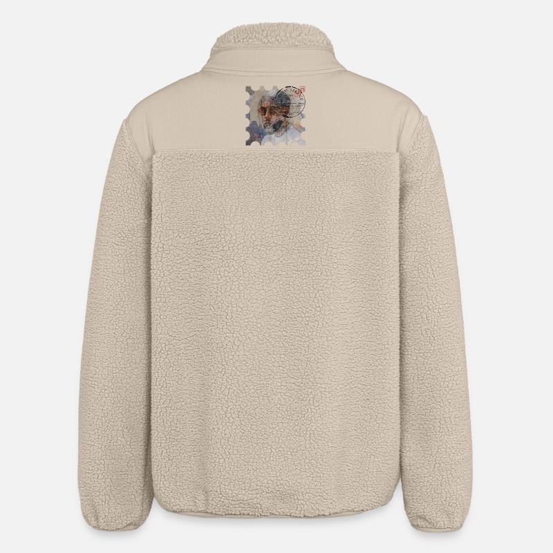 Année POSTALE 2000 - Veste sherpa unisexe coupe décontractée Stanley/Stella - beige