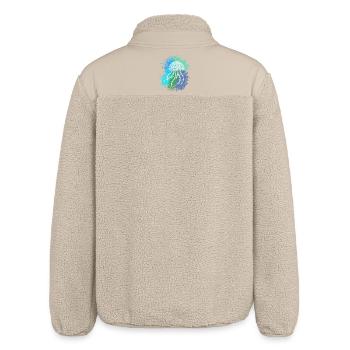 Zentangle-Qualle - Relaxed Fit Unisex Sherpajacke von Stanley/Stella - Beige - Hinten