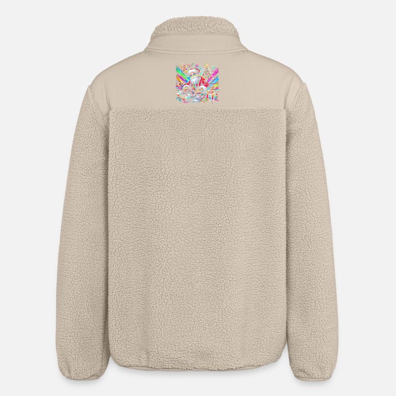 Neon Santa DJ Noël Pulse - Veste sherpa unisexe coupe décontractée Stanley/Stella - beige