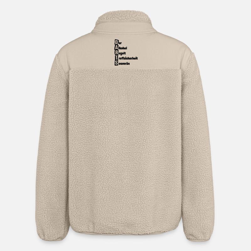 Fléchettes, fléchettes, règles de l’alcool - Veste sherpa unisexe coupe décontractée Stanley/Stella - beige