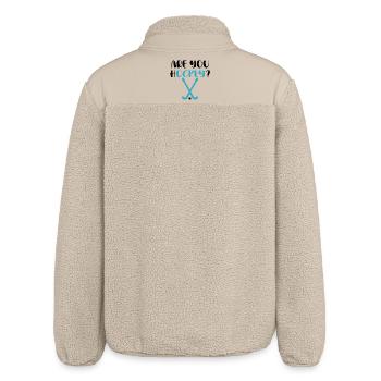 Ok Hockey - pun Ok - Relaxed Fit Unisex Sherpa Jacket by Stanley/Stella - beige - Back