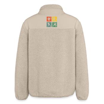 Baseball Softball Sport Retro - Relaxed Fit Unisex Sherpa Jacket by Stanley/Stella - beige - Back