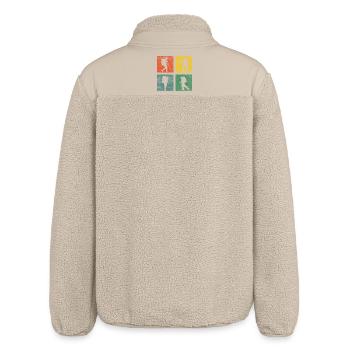 Wandern Wanderung Berge Retro - Relaxed Fit Unisex Sherpajacke von Stanley/Stella - Beige - Hinten