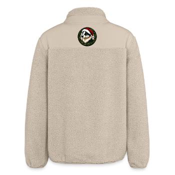 Christmas badgers - Relaxed Fit Unisex Sherpa Jacket by Stanley/Stella - beige - Back