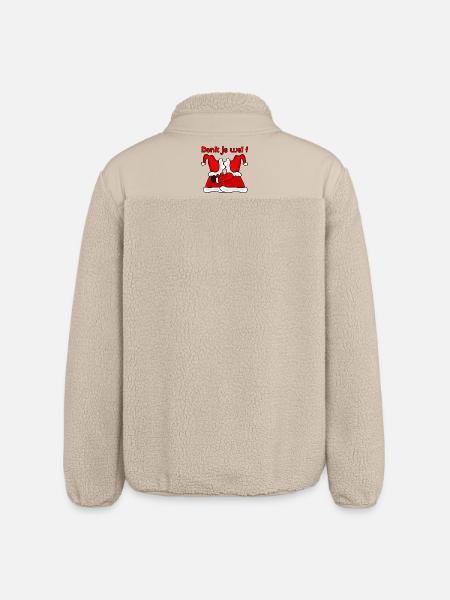 Merci Père Noël - Veste sherpa unisexe coupe décontractée Stanley/Stella - beige