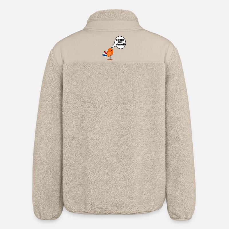 Niederländisch Vielen Dank Euch - Relaxed Fit Unisex Sherpajacke von Stanley/Stella - Beige