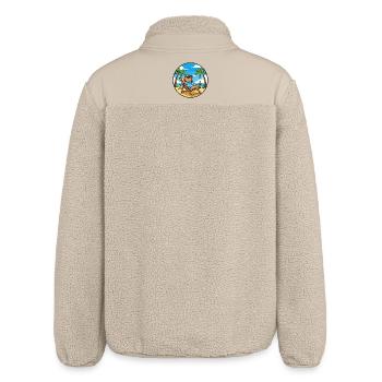 Chill Capybara Beach Vacation Summer Vibes - Relaxed Fit Unisex Sherpa Jacket by Stanley/Stella - beige - Back