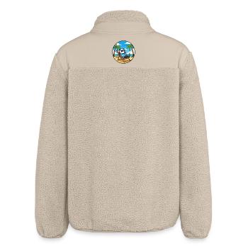 Cool Panda Beach Vacation Summer Vibes - Relaxed Fit Unisex Sherpa Jacket by Stanley/Stella - beige - Back