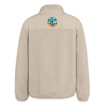 Cool Parrot Beach Vacation Summer Vibes - Relaxed Fit Unisex Sherpa Jacket by Stanley/Stella - beige - Back