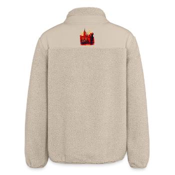 Motif de la ville de Gdańsk Silhouette de la Pologne Cadeau - Veste sherpa unisexe coupe décontractée Stanley/Stella - beige - Dos