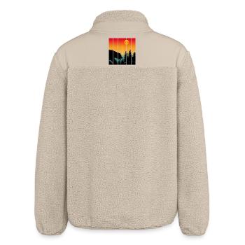 BÄRENFAUNA SONNENUNTERGANGSNATUR - Relaxed Fit Unisex Sherpajacke von Stanley/Stella - Beige - Hinten