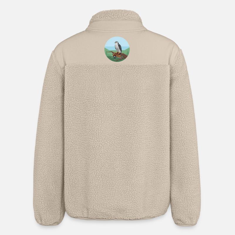 Épervier avec faisan - Veste sherpa unisexe coupe décontractée Stanley/Stella - beige