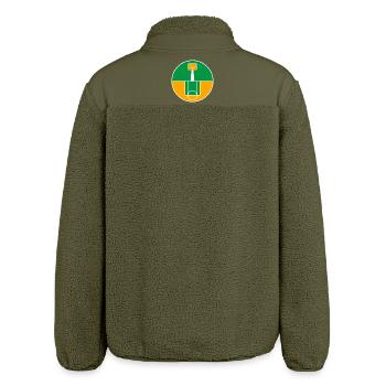 Rundes Basketballfeld-Emblem - Relaxed Fit Unisex Sherpajacke von Stanley/Stella - Khaki - Hinten