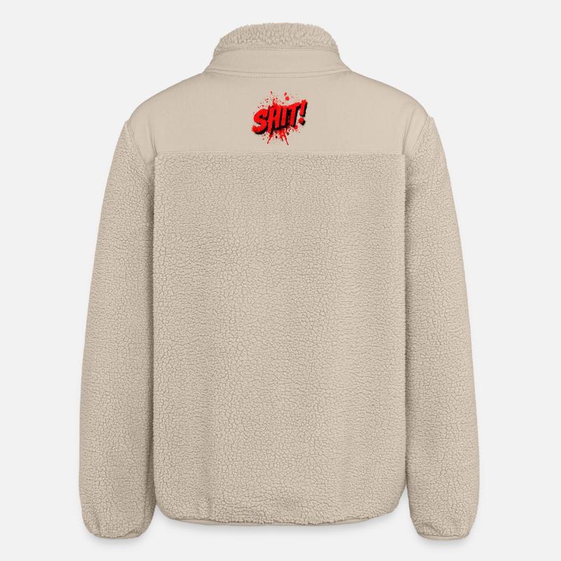 Shit Graffiti Splash - Relaxed Fit Unisex Sherpa Jacket by Stanley/Stella - beige