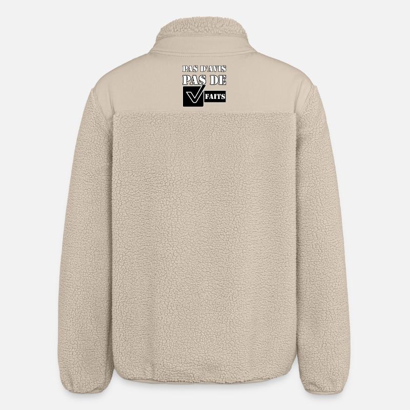 PAS D'AVIS. PAS DE FAITS. - Veste sherpa unisexe coupe décontractée Stanley/Stella - beige