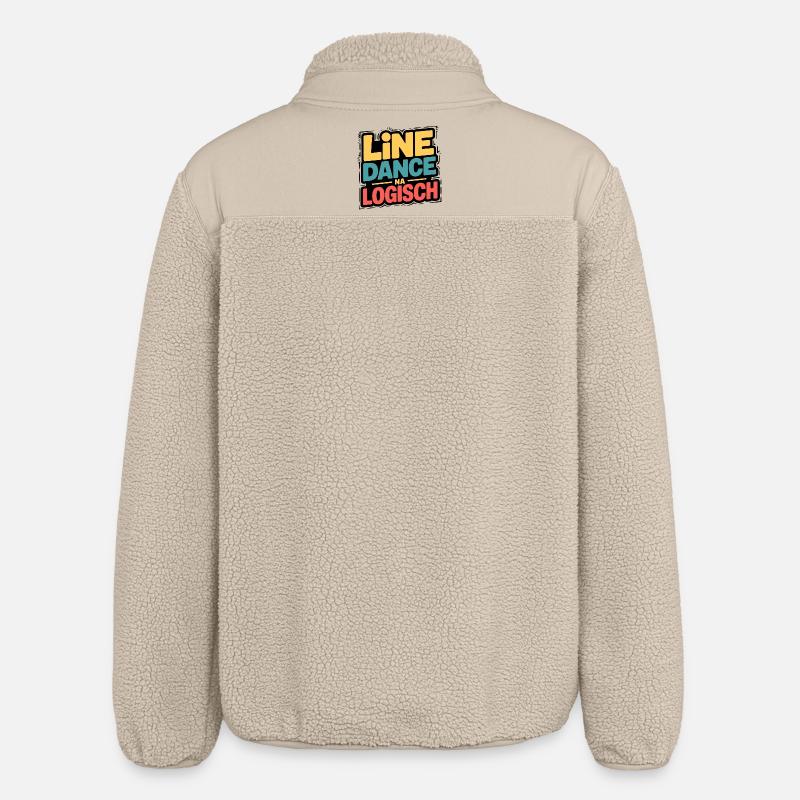 Line Dance Na Logisch - Relaxed Fit Unisex Sherpajacke von Stanley/Stella - Beige