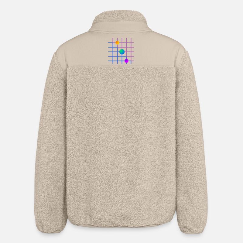 Gradient Grid with Paint Balls - Relaxed Fit Unisex Sherpa Jacket by Stanley/Stella - beige
