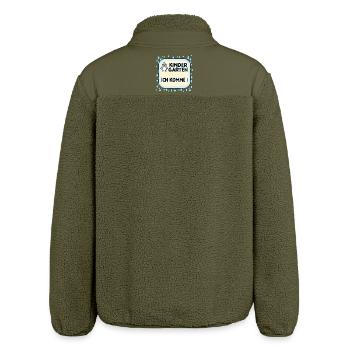 Kindergarten children penguins - Relaxed Fit Unisex Sherpa Jacket by Stanley/Stella - khaki - Back