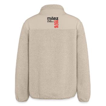 51. Geburtstag 1976 März - Relaxed Fit Unisex Sherpajacke von Stanley/Stella - Beige - Hinten