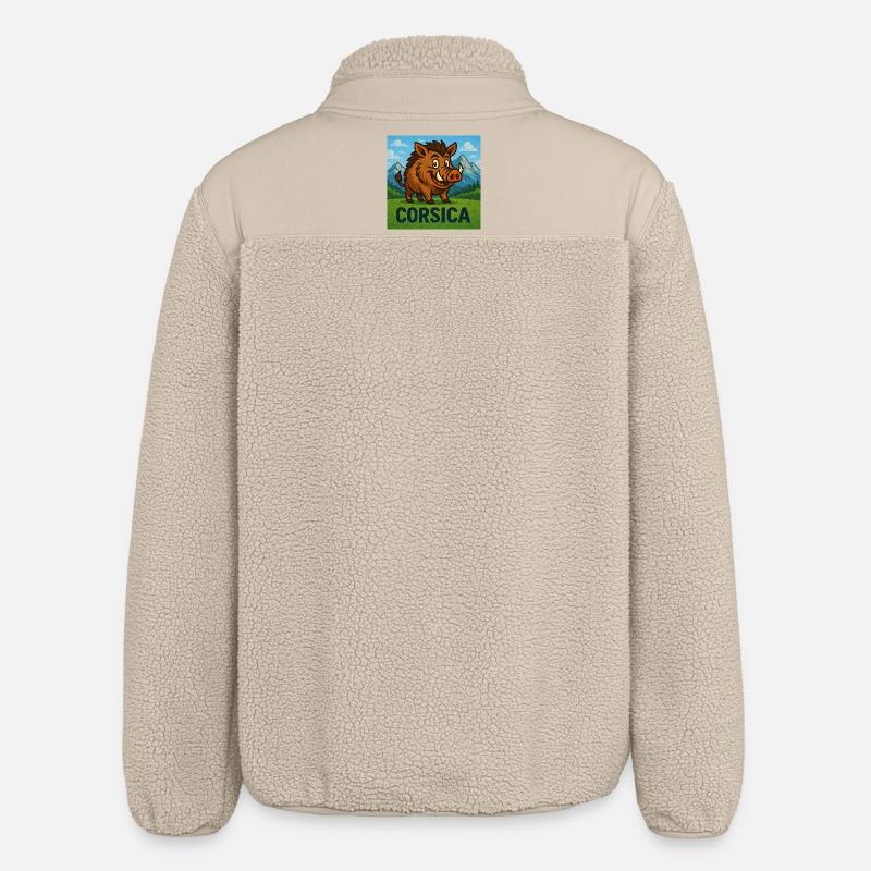 Cignale Corsu - Veste sherpa unisexe coupe décontractée Stanley/Stella - beige