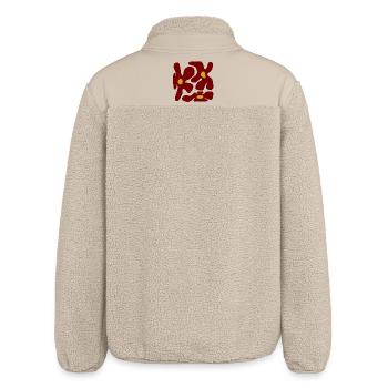 Rote Blumen Organisches transparentes Design -V2 - Relaxed Fit Unisex Sherpajacke von Stanley/Stella - Beige - Hinten