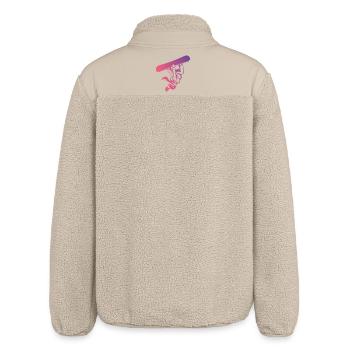 Slopestyle Salto Freestyle Wintersport Action - Relaxed Fit Unisex Sherpajacke von Stanley/Stella - Beige - Hinten