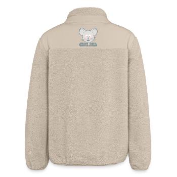 Kids Field Hockey Mouse - Relaxed Fit Unisex Sherpa Jacket by Stanley/Stella - beige - Back