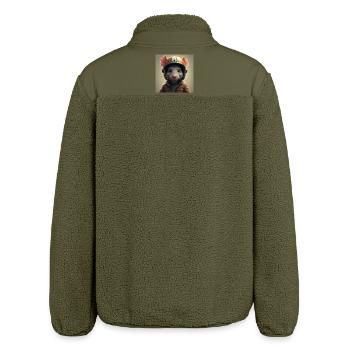The little biker rat - Relaxed Fit Unisex Sherpa Jacket by Stanley/Stella - khaki - Back