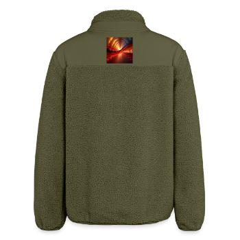 Flaggen Deutschland - Relaxed Fit Unisex Sherpajacke von Stanley/Stella - Khaki - Hinten