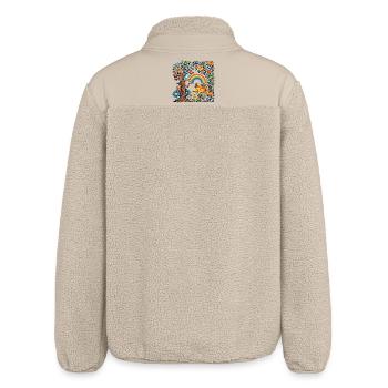 Rainbow Workshop Adventure Artisan Artwork - Relaxed Fit Unisex Sherpa Jacket by Stanley/Stella - beige - Back