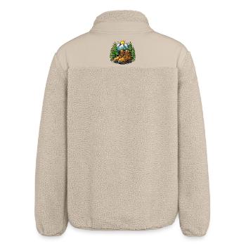 Wandern, Bergen, Naturwandern - Relaxed Fit Unisex Sherpajacke von Stanley/Stella - Beige - Hinten