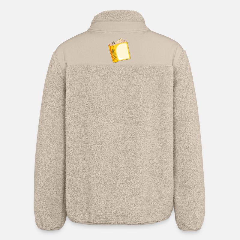 Book Mom Reader - Relaxed Fit Unisex Sherpa Jacket by Stanley/Stella - beige