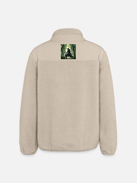 Ninja im Bambuswald - Relaxed Fit Unisex Sherpajacke von Stanley/Stella - Beige