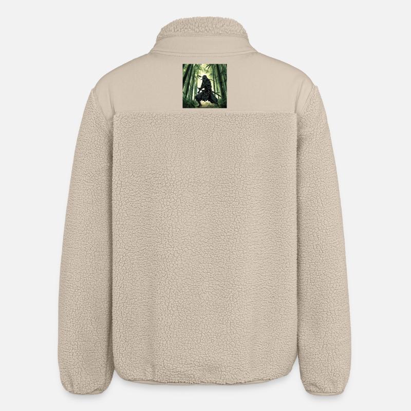 Ninja in the bamboo forest - Relaxed Fit Unisex Sherpa Jacket by Stanley/Stella - beige