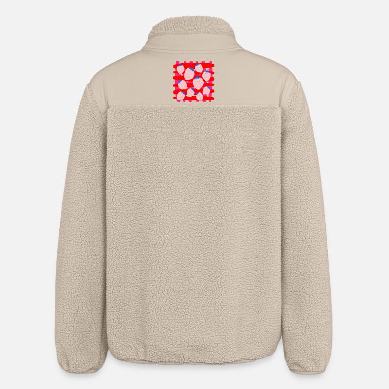 Erdbeeren - Relaxed Fit Unisex Sherpajacke von Stanley/Stella - Beige