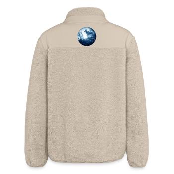 Wolf Howling Celestial EPIC Moon Forest Wolves - Relaxed Fit Unisex Sherpajacke von Stanley/Stella - Beige - Hinten