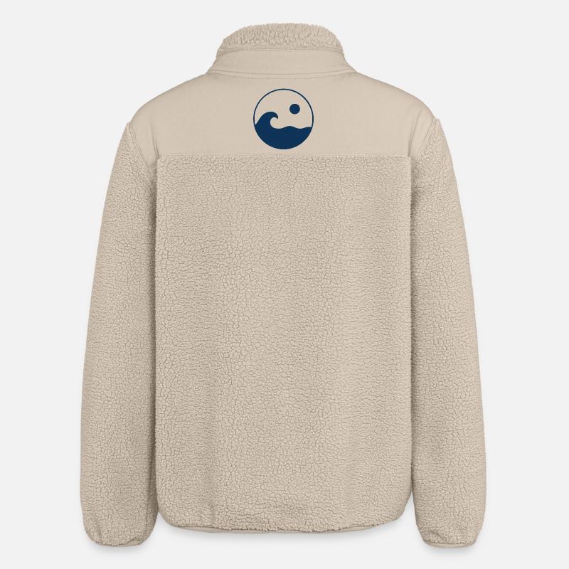 Circle Waves Sun Logo - Veste sherpa unisexe coupe décontractée Stanley/Stella - beige