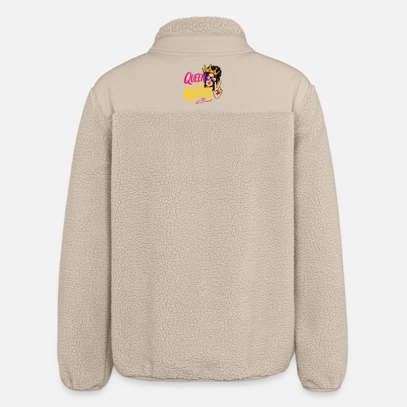 Reine de la Boue - Veste sherpa unisexe coupe décontractée Stanley/Stella - beige