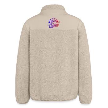 Liberty & Justice Print - Relaxed Fit Unisex Sherpa Jacket by Stanley/Stella - beige - Back