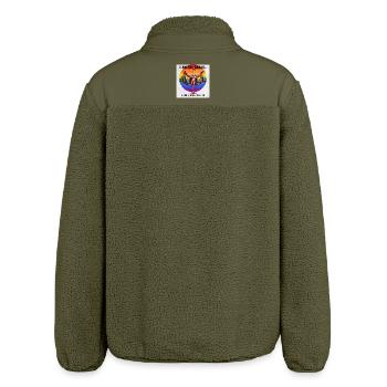 Funny Gay Pride Flamingo Design - Relaxed Fit Unisex Sherpajacke von Stanley/Stella - Khaki - Hinten