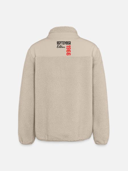 60th birthday September 1966 - Relaxed Fit Unisex Sherpa Jacket by Stanley/Stella - beige