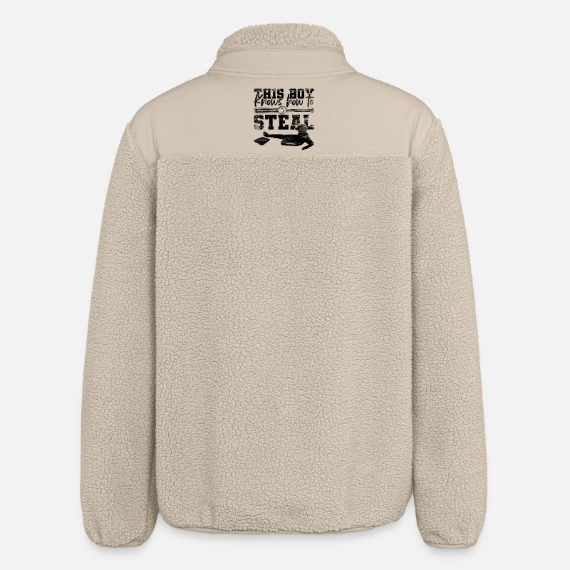 Baseball Junge - Relaxed Fit Unisex Sherpajacke von Stanley/Stella - Beige