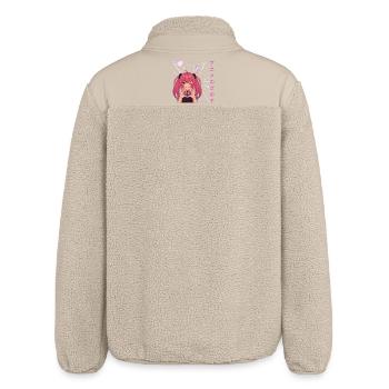 Weibliche Anime machen Herz am Valentinstag - Relaxed Fit Unisex Sherpajacke von Stanley/Stella - Beige - Hinten