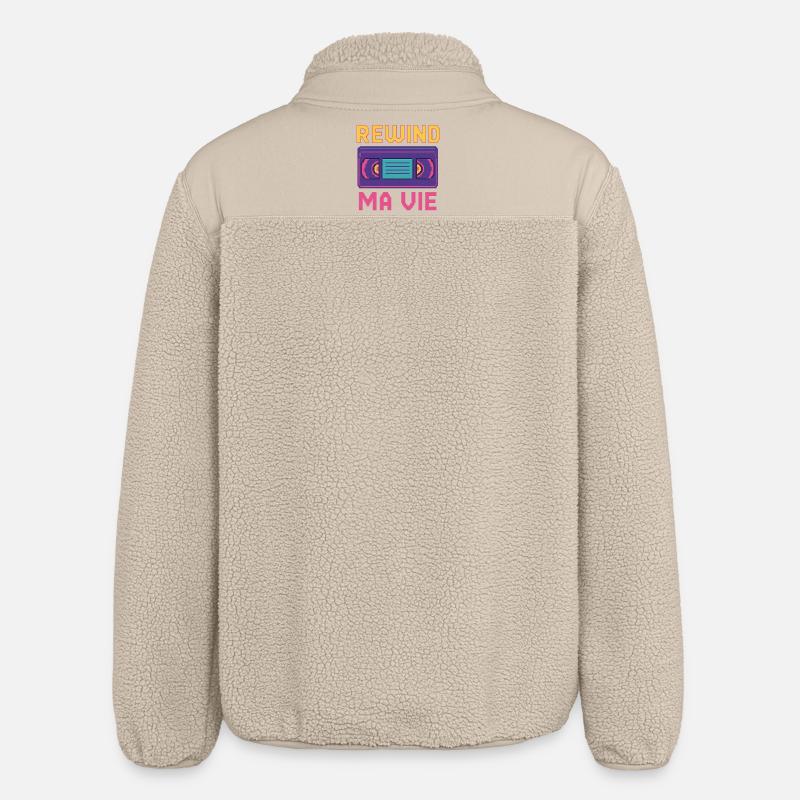 Rewind Ma Vie Cassette Retro - Veste sherpa unisexe coupe décontractée Stanley/Stella - beige