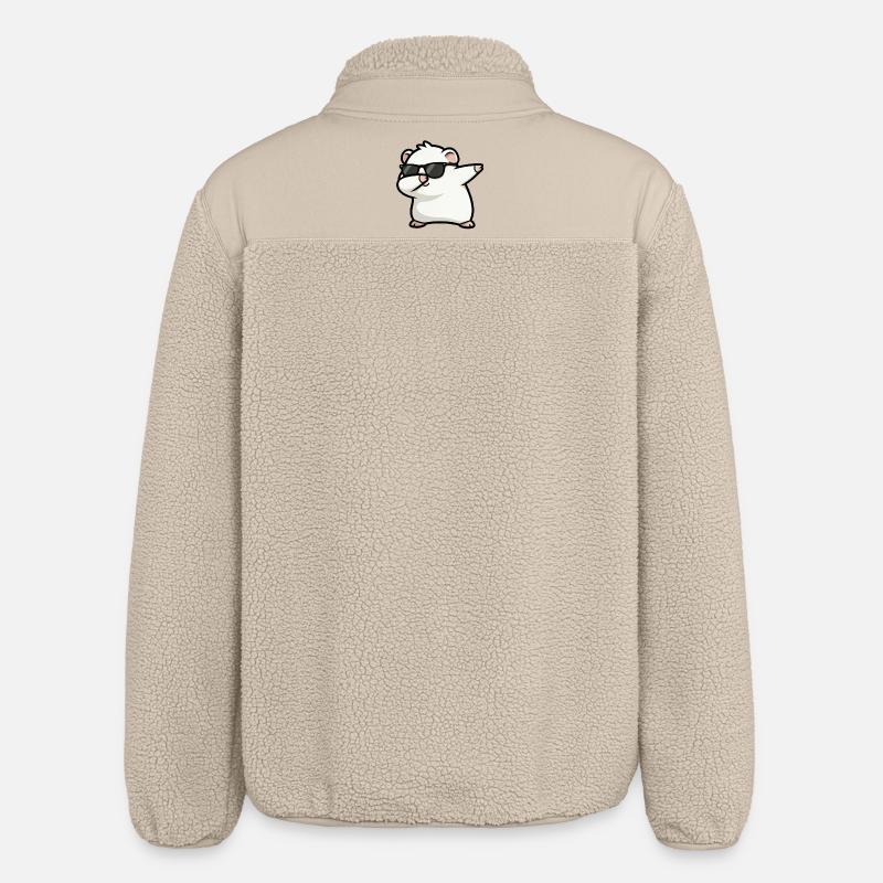 Tamponnement du blanc de cochon d’Inde - Veste sherpa unisexe coupe décontractée Stanley/Stella - beige
