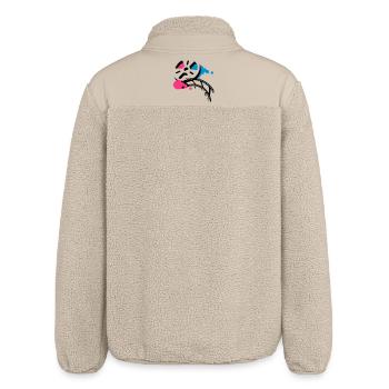 Alte Filmrolle mit Film im Graffiti Stil - Relaxed Fit Unisex Sherpajacke von Stanley/Stella - Beige - Hinten