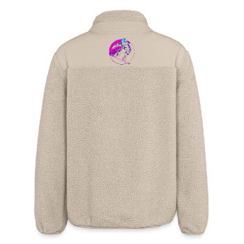 Snowboarder Illustration - Relaxed Fit Unisex Sherpa Jacket by Stanley/Stella - beige - Back